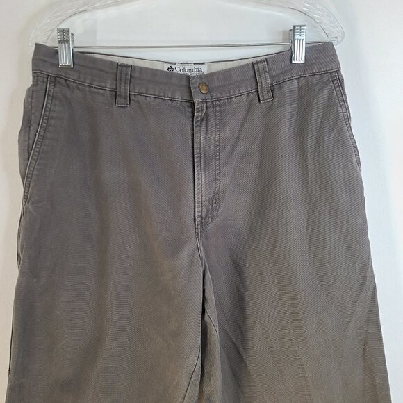 Columbia Rugged Outdoors Sportswear Canvas Pants Gray Mens 33 X 30 - Picture 2 of 8